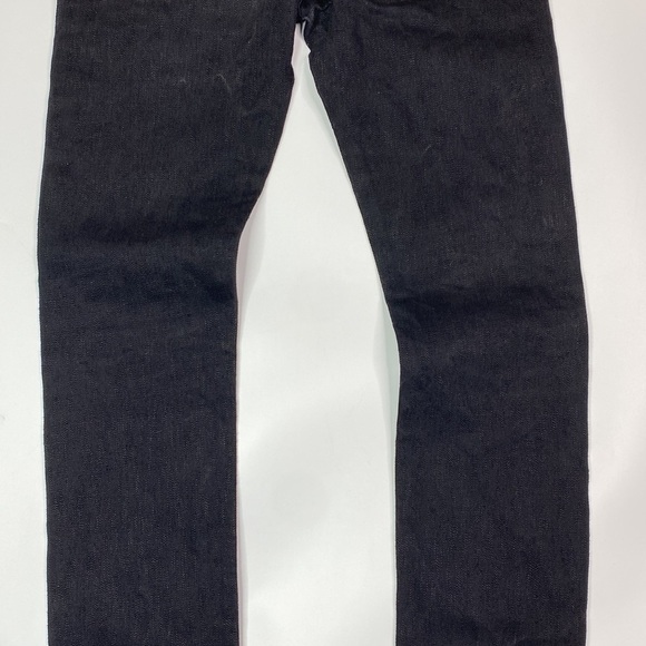 Choochai Indigo Button Fly Dark Wash Raw Denim Jeans 30x35.5 - Picture 6 of 13